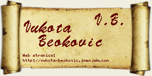 Vukota Beoković vizit kartica